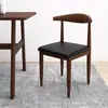 Silla de Comedor con Respaldo, Taburete Minimalista Nórdico para Estudio, Silla de Escritorio para Estudiantes, Habitación de Estudio, Uso Doméstico, Silla de Cuerno de Hierro y Madera Sintética