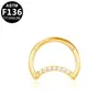 Gabe Anillo Cerrado de Titanio G23 Europeo y Americano Transfronterizo Joyería para Piercing Moda Anillo de Luna para Nariz para Uso Transfronterizo en Comercio Exterior
