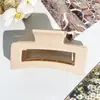 Pinza para el Cabello de Color Mate de 8.5 cm, Pinza de Tiburón Cuadrada Elegante Estilo Coreano para Media Recogida, Nuevo Pasador para el Cabello de Mujer para Peinados Recogidos