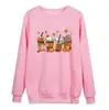 Sudadera Casual de Cuello Redondo Estampada Serie de Bebidas de Café de Halloween para Hombres y Mujeres Cuello Redondo