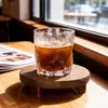 Copo de Gelo de Vidro de Alta Qualidade, Copo de Uísque Criativo e Esteticamente Agradável com Padrão de Geleira, Copo de Bebida Alcoólica, Xícara de Café, Copo de Água