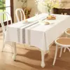 Toalha de Mesa Retangular, Estoque Disponível, Poliéster Bordado com Padrão de Folha de Trigo com Listra Central e Borda de Franjas, Vários Designs Disponíveis para Sala de Jantar e Decoração da Casa, Fornecimento Direto da Fábrica