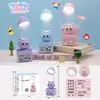 Nueva Lámpara de Escritorio USB de Conejito y Gatito Lindos, Oscilante, Tres Velocidades, 300mAh Recargable, Dibujos Animados Multifuncional, Luz Blanca
