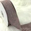 Fita xadrez de 4CM para embrulho de presentes, decorações florais DIY, acessórios de cabeça, acessórios de vestuário, embalagem de borboletas, fita xadrez com padrão quadrado