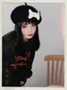 Boina original hecha a mano casera gorro pequeño de hueso lindo subcultura y2k gorra de hueso boina