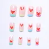 96 Piezas de Uñas Postizas para Adultos Acabadas Nuevo Estilo Dulce Puro Florales Removibles Arte de Uñas Transfronterizo