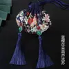 Bolsita de Satén Brocado para el Festival del Bote del Dragón Estilo Tradicional, Colgante Bordado Hecho a Mano Estilo Chino, Borla de Calabaza Hanfu, Bolsa de Sachet Vacía