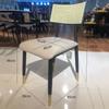 Silla de Comedor de Ratán Arte de Hierro Nórdico Silla de Uso Doméstico con Respaldo Suave Silla de Ocio para Restaurante Cafetería Muebles Tejido de Lujo Ligero