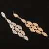 Brincos Grandes Exagerados em Forma de Losango Estilo Europeu e Americano, Brincos de Strass Estilo Celebridade Europeia e Americana Atacado E359