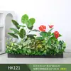 Paisagismo com Plantas Verdes Simulação Floreira Divisória de Piso Arte Floral de Chão Paisagem de Plantas Combinação de Floreira Flor Artificial em Vaso Bonsai Decoração