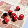 [Rosa Camelia] Material Rojo con Perlas Accesorios Cadena para Teléfono Móvil DIY Dulces Accesorios de Perlas Sueltas Joyería Hecha a Mano