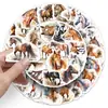 50 Pegatinas de Animales Caballo Estilo Tinta Impermeables Dibujos Animados Geniales Material para Cuaderno Decorativas Taza de Té Guka Pegatinas Transfronterizas