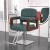 Silla de peluquería con reposabrazos de madera maciza, silla de barbería, silla reclinable elevadora para cortar el pelo, venta al por mayor 3022