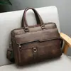 Comercio Exterior Transfronterizo Nuevo Portátil Maletín para Hombre Cruzado Negocios Casual Viaje de Negocios Oficina Bolso de Hombro
