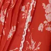 Venta al por mayor de moda de verano nueva estilo europeo y americano transfronterizo, vestido elegante de manga corta con estampado francés para mujer, estilo commuter