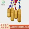 Nueva Botella de Aceite Esencial Rollerball Redonda de Bambú con Borla, Botella Recargable de Perfume de Bambú Estilo Antiguo, Botella de Perfume Vacía