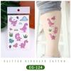 Rekalon Suprimento Transfronteiriço em estoque Novo Adesivo de Tatuagem Animal com Glitter Desenho Animado Infantil Dinossauro Atacado Marca d'água