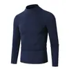 Nuevo artículo de invierno más vendido en comercio exterior transfronterizo: suéter de punto de moda para hombre, ajuste slim, cuello semi-alto