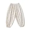 Pantalones Antimosquitos Estampados de Conejo para Niñas 2026 Nuevo Estilo Coreano Moda Verano Casual para Niños Pequeños
