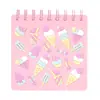 Cuaderno Espiral de Helado Cuaderno de Hojas Sueltas para Estudiantes Cuaderno de PVC Cuaderno Estilo Simple