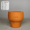 Maceta de barro rojo, cerámica rústica y fresca, maceta estilo coreano, maceta en relieve, transpirable, resistente a altas temperaturas, engrosada, adecuada para jardinería de suculentas