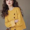 Diseño estilo tweed Botón diagonal Tejido interior Ropa de punto 2025 Primavera Nuevo Top adelgazante para mujer