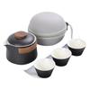 Juego de té para acampar al aire libre, juego de taza exprés portátil, juego de té de viaje, tetera, regalo de empresa