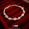 Pulsera de hebilla cuadrada de circonita micro-incrustada Corea del Sur dulce pulsera Joker moda joyería de temperamento de alta gama al por mayor mujeres
