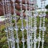 Cortina de Contas de Cristal para Casamento Acrílico Corrente de Contas Linha Cortina Divisória de Contas Corredor de Casamento Palco Teto Decoração Cordão de Contas Cortina de Porta