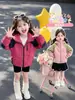 Chaqueta para Niña Primavera Otoño 2026 Nueva Estilo Coreano para Niños Cortavientos con Capucha Ropa de Otoño Chaqueta Casual Elegante para Niñas Cárdigan