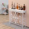Mesa consola decorativa estilo europeo para sala de estar, pared larga, entrada lateral, gabinete de pasillo, cubierta para radiador estilo americano, estante de almacenamiento