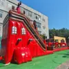 Escorregador Aquático Inflável Grande para Exterior, Combinação de Escorregador e Piscina, Resistente ao Sol e ao Desgaste, Adequado para Áreas Cênicas e Parques de Diversão