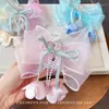 Corona Infantil Moño Grande Perla Goma para el Pelo Súper Hada Tulipán Borla Cuerda para el Pelo para Moño de Niñas Accesorios para el Cabello Cuerda para la Cabeza