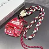 Cordão de celular espesso com color blocking moderno, alça de ombro longa ajustável para usar na transversal, porta-moedas criativo em formato de batom, anti-perda para atividades ao ar livre