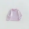 Camiseta interior básica para niña, colección invierno 2026, prenda interior gruesa de cuello alto para bebés niñas, ropa de invierno para niños, zdy6775