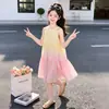 Vestido de Niña Verano 2026 Nuevo Estilo Moda Infantil Halter Largo Verano Ropa de Playa Niños Grandes Falda de Princesa