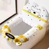 Cojín para asiento de inodoro con respaldo para uso doméstico, apto para todas las estaciones, lavable, funda impermeable para asiento de inodoro
