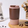 Caneca de Café da Moda, Copo de Água Simples de Aço Inoxidável, Conserva o Frio, Garrafa Térmica Octogonal Estilosa Portátil para Carro para Mulheres