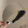 Diadema retro de corona alta para mujer, simple y elegante, diadema de ala ancha que no estrangula el cabello, accesorio para el cabello de moda estilo coreano