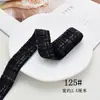 Cinta de Tela de Felpa a Cuadros de Cebolla Blanca y Negra Accesorios para el Cabello Hechos a Mano Pasador de Moño de Bricolaje Material de Cuerda para el Cabello Otro Ninguno