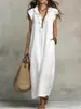 Sites Independentes Europeus e Americanos Amazon Aliexpress Vestido Longo de Verão e Primavera 2026 Novo Estilo Boêmio com Mangas Bufantes