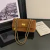 Moda Outono 2026 Nova Bolsa de Axila Bolsa de Corrente Xadrez de Veludo Retrô Bolsa de Ombro Único Diária de Mão Transversal Bolsa Feminina
