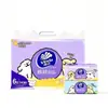 Exclusivo para Nuevos UsuariosPañuelo Facial de Algodón Vinda Suave y Duradero de 3 Capas, 90 Piezas, con Estampado de Perro Lineal