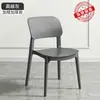Silla de Plástico para Uso Doméstico, Silla de Comedor Engrosada, Silla de Ocio para Mesa de Comedor, Taburete Comercial Minimalista Moderno para Comedor con Respaldo