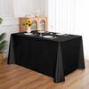 Mantel largo transfronterizo para mesa, mantel para mesa de comedor de sala de conferencias de negocios de hotel, mantel rectangular de satén, venta al por mayor directa de fábrica