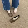 Nuevos zapatos planos para mujer 2026 con suelas suaves, estilo retro francés, slip-on, punta cuadrada, zapatos de otoño para el trabajo para gente perezosa