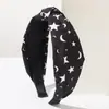 Nueva Diadema de Tela con Estampado de Fantasma, Calavera, Estrella y Luna Temática de Halloween, Accesorio para el Cabello de Moda para Fiestas Festivas