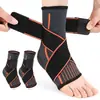 Correas de Compresión Deportivas de Nylon para Fitness Baloncesto Bádminton Tobillera Elástica Transpirable Protector Fijo de Tobillo