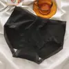 Pantis de seda de hielo para mujer, verano sin costuras finos de secado rápido color liso entrepierna de algodón sexy nuevos calzones tipo triángulo para niñas