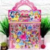 Nova Moda Portátil Dupla Camada Dos Desenhos Animados Adesivos Princesa Dress-up Adesivos Bronzeando Bolha Tridimensional Adesivos Brinquedos Infantis